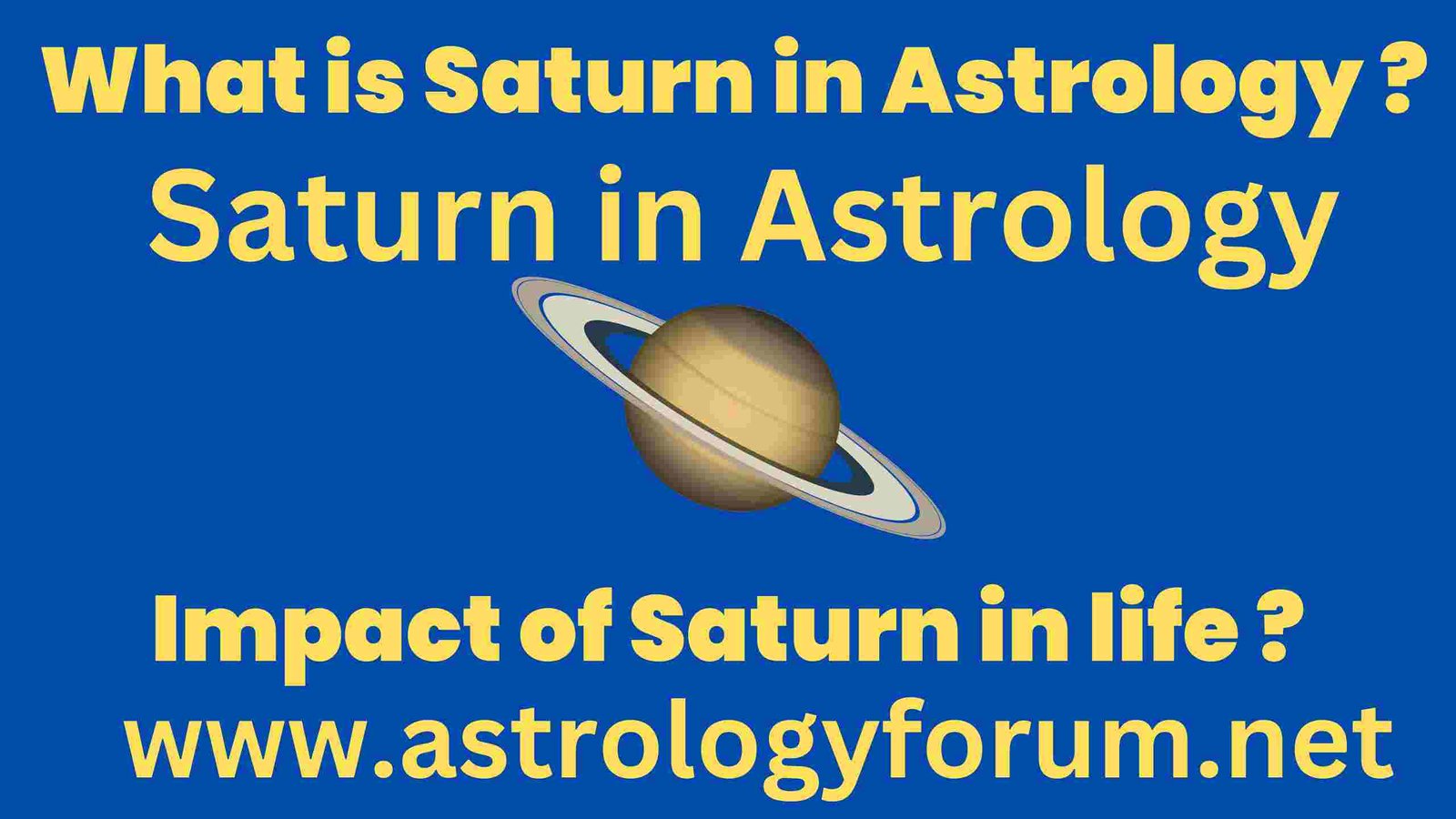 What is Saturn in astrology ?