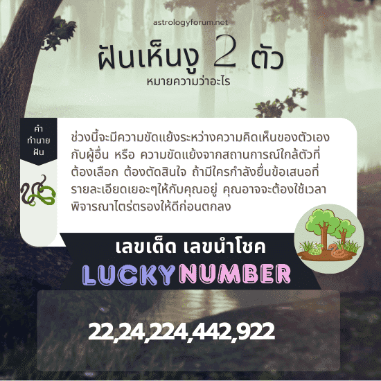 ฝันเห็นงู-2-ตัว